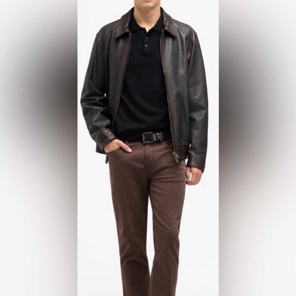 7 For All Mankind Men’s Leather Jacket - Picture 11 of 12
